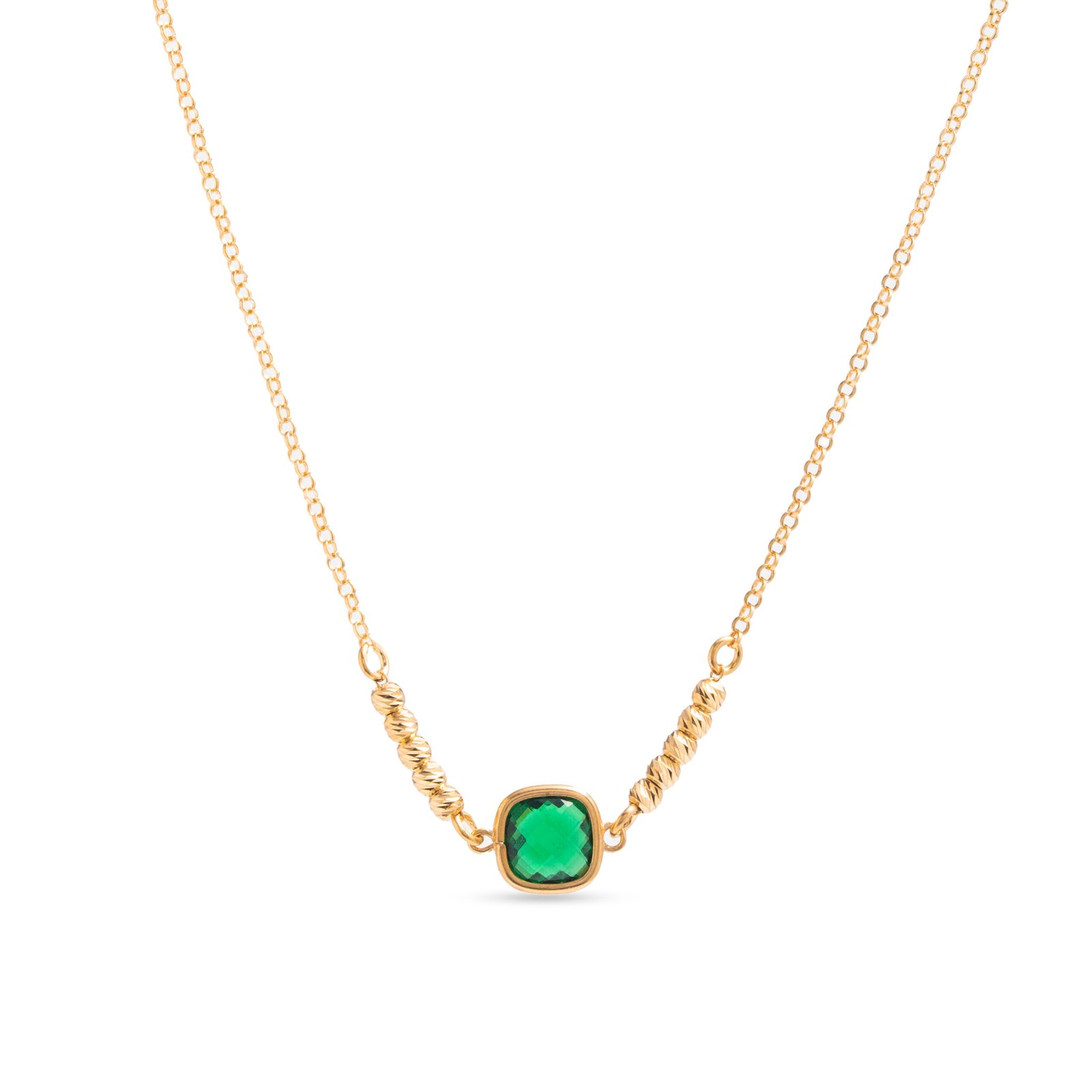Collana Crystal Square Green