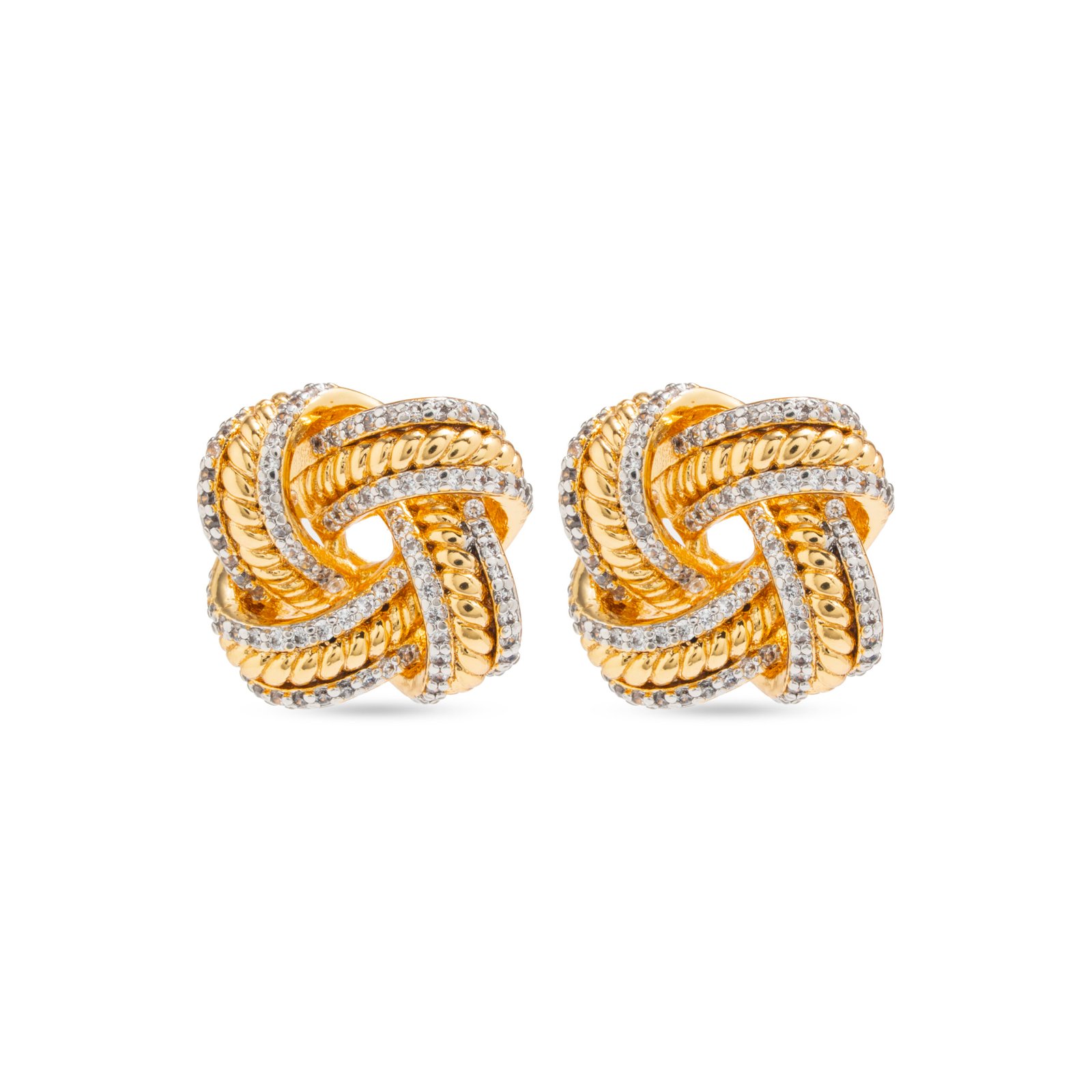 Orecchini Knot Field Gold