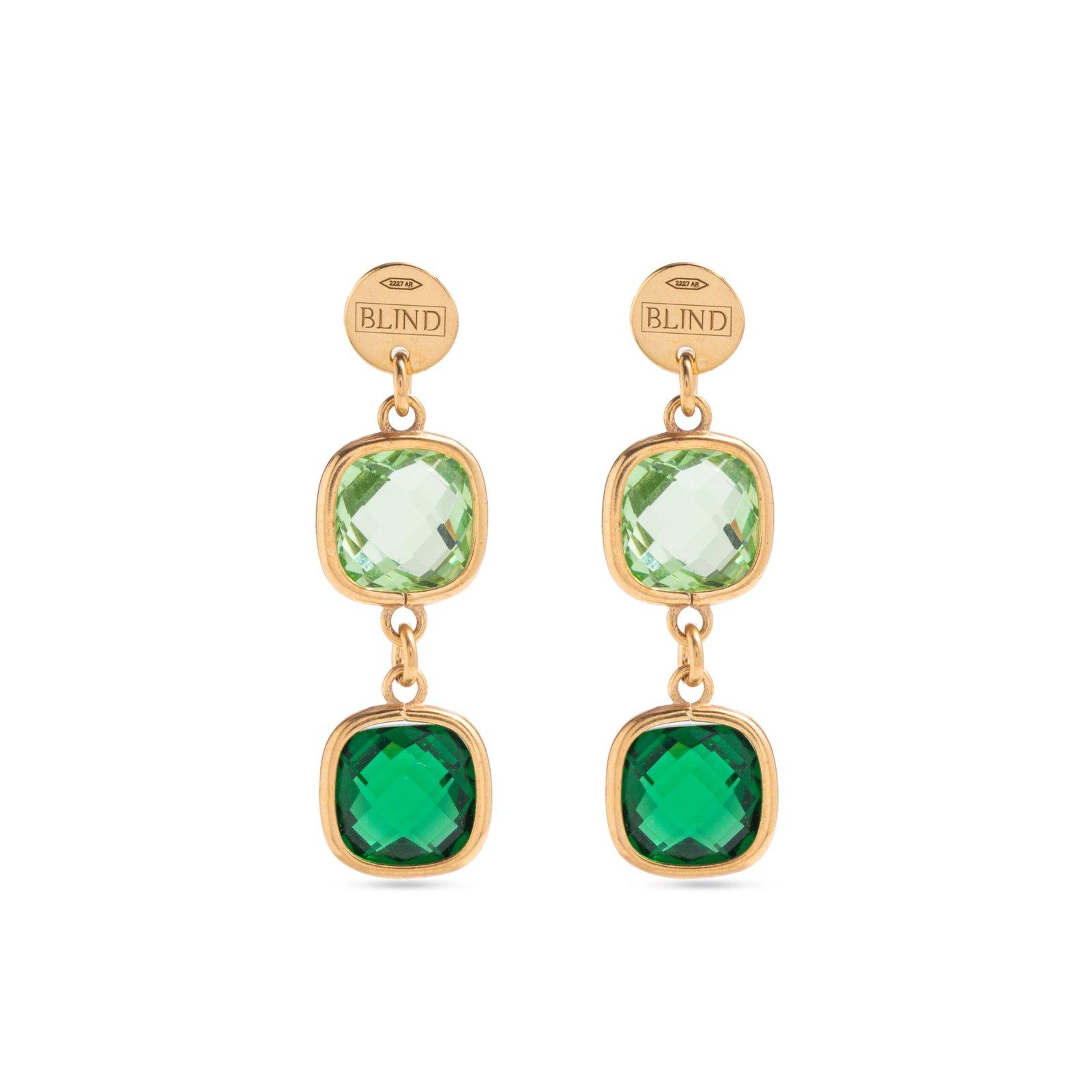 Orecchini Crystal Double Green