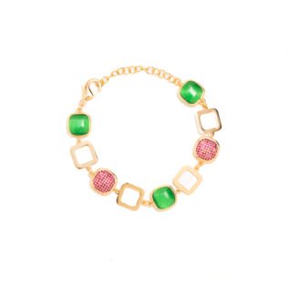 Bracciale Double Square Green