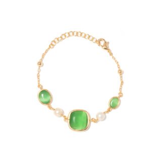 Bracciale Perla Quarzo Verde