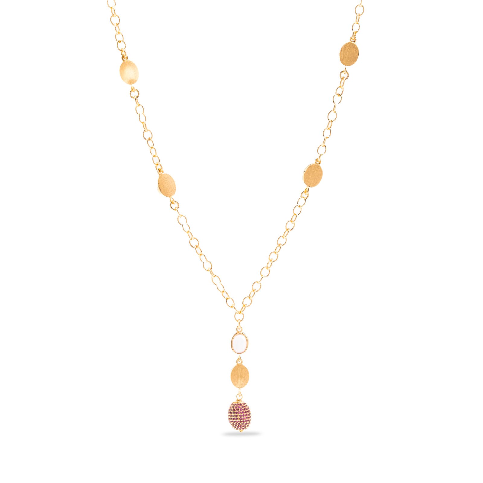 Collana Satin Oval Red