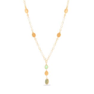 Collana Satin Oval Green