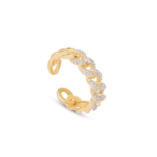 Anello Chain Sparkle Gold